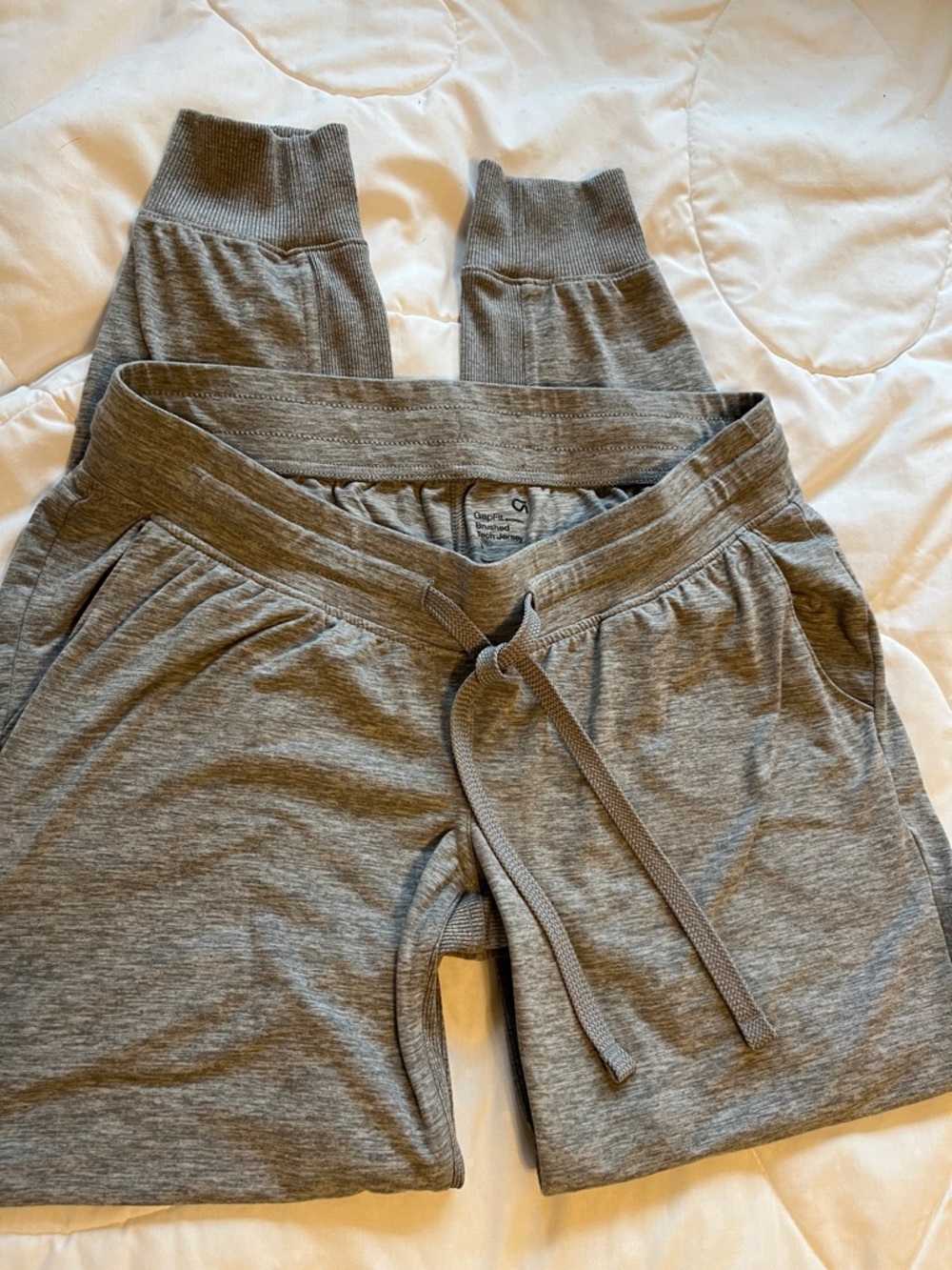 NWOT GAP maternity Heather Gray Drawstring Joggers S
